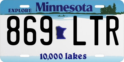 MN license plate 869LTR