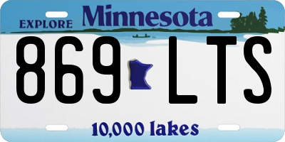 MN license plate 869LTS