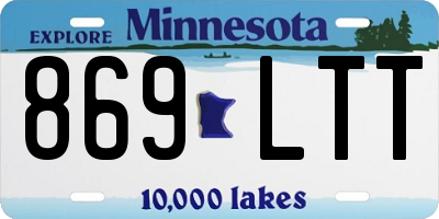 MN license plate 869LTT