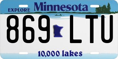 MN license plate 869LTU