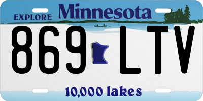 MN license plate 869LTV