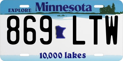 MN license plate 869LTW