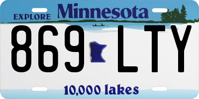 MN license plate 869LTY