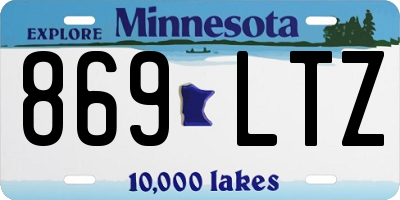 MN license plate 869LTZ