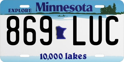 MN license plate 869LUC