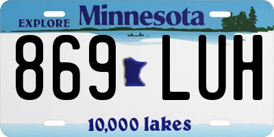MN license plate 869LUH