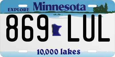 MN license plate 869LUL