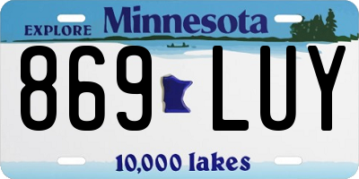 MN license plate 869LUY