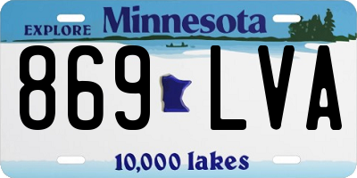 MN license plate 869LVA
