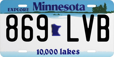 MN license plate 869LVB
