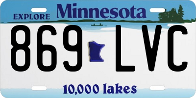 MN license plate 869LVC