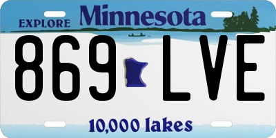 MN license plate 869LVE