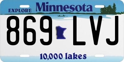 MN license plate 869LVJ