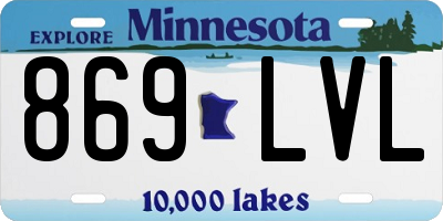 MN license plate 869LVL