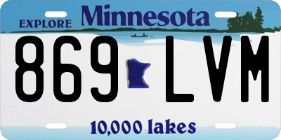 MN license plate 869LVM