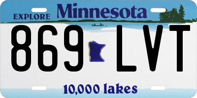 MN license plate 869LVT
