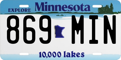MN license plate 869MIN