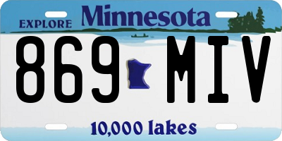 MN license plate 869MIV
