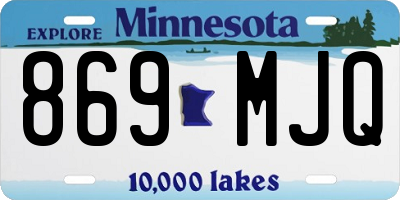 MN license plate 869MJQ