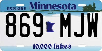 MN license plate 869MJW