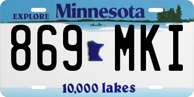 MN license plate 869MKI