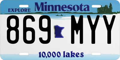 MN license plate 869MYY