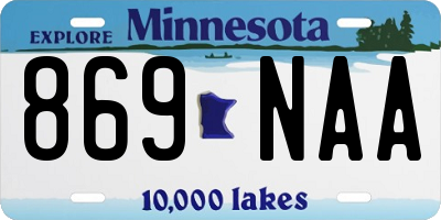 MN license plate 869NAA