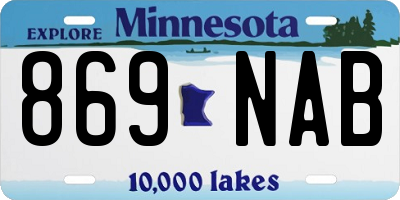 MN license plate 869NAB
