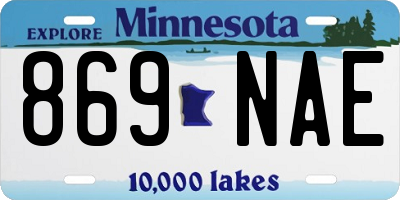 MN license plate 869NAE