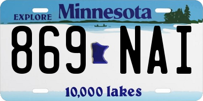 MN license plate 869NAI