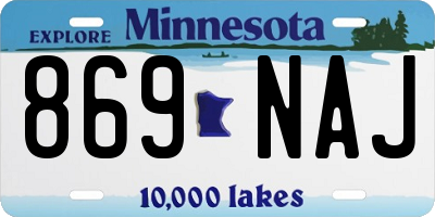 MN license plate 869NAJ