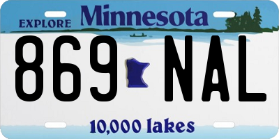 MN license plate 869NAL