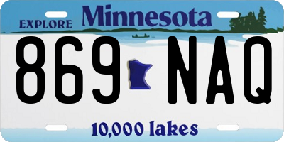MN license plate 869NAQ