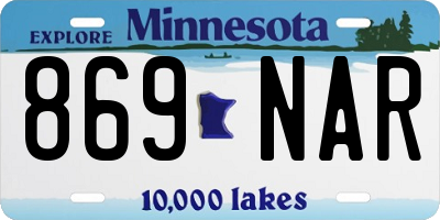 MN license plate 869NAR