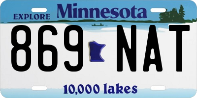 MN license plate 869NAT