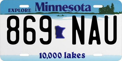 MN license plate 869NAU