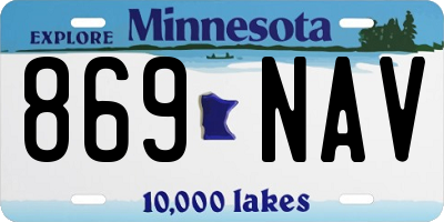 MN license plate 869NAV