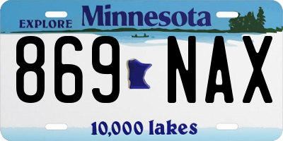 MN license plate 869NAX
