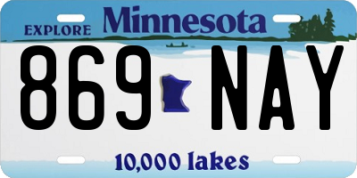 MN license plate 869NAY