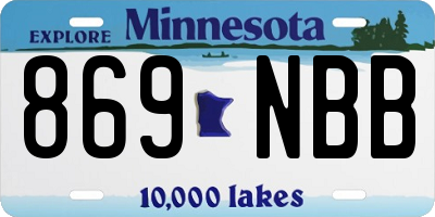 MN license plate 869NBB