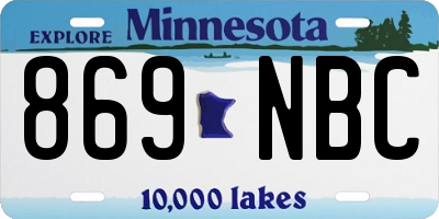 MN license plate 869NBC
