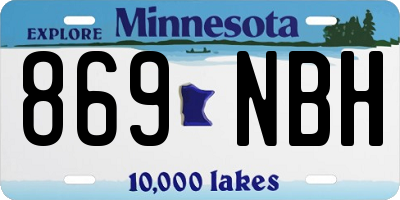 MN license plate 869NBH