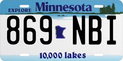 MN license plate 869NBI