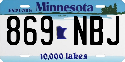 MN license plate 869NBJ