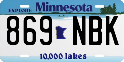 MN license plate 869NBK