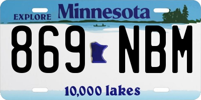MN license plate 869NBM