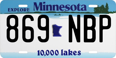 MN license plate 869NBP