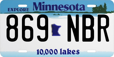 MN license plate 869NBR