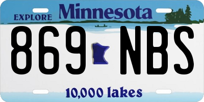MN license plate 869NBS