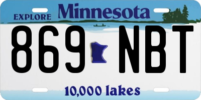 MN license plate 869NBT